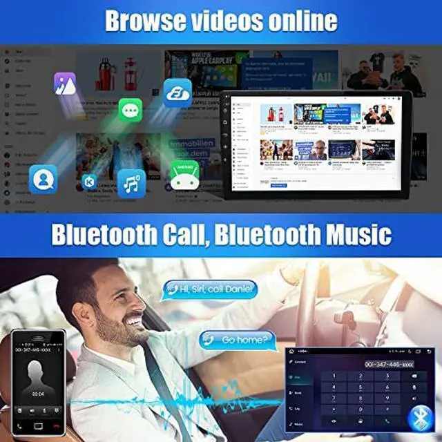 Alt view image 4 of 5 - Car Radio for Toyota Highlander 2014-2019 Built in Carplay/Android Auto,Android 12 Head Unit 4G RAM 64GROM with WiFi GPS Navigation Bluetooth Steering Wheel Control