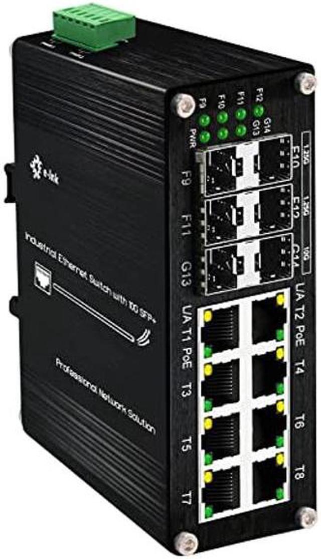 Centopto Industrial 14-Port PoE Switch Support 4-Port 1G SFP and 2