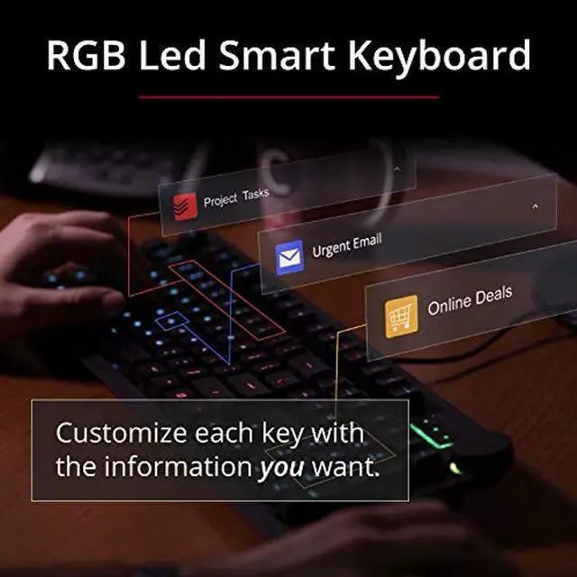 Alt view image 4 of 5 - Das Keyboard 4Q Smart RGB Programmable Mechanical Keyboard, Cherry MX Brown Mechanical Switches, 2-Port USB 3.0 Hub, Connect Programs with Q Applets, Volume Knob, Aluminum Top (104 Keys, Black)
