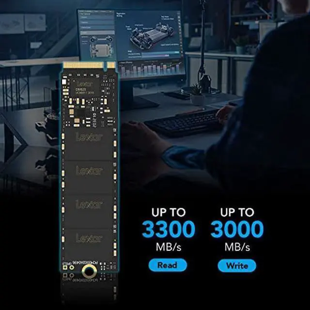 Alt view image 3 of 5 - Lexar NM620 SSD 1TB PCIe Gen3 NVMe M.2 2280 Internal Solid State Drive, Up to 3300MB/s, for Gamers and PC Enthusiasts (LNM620X001T-RNNNU)