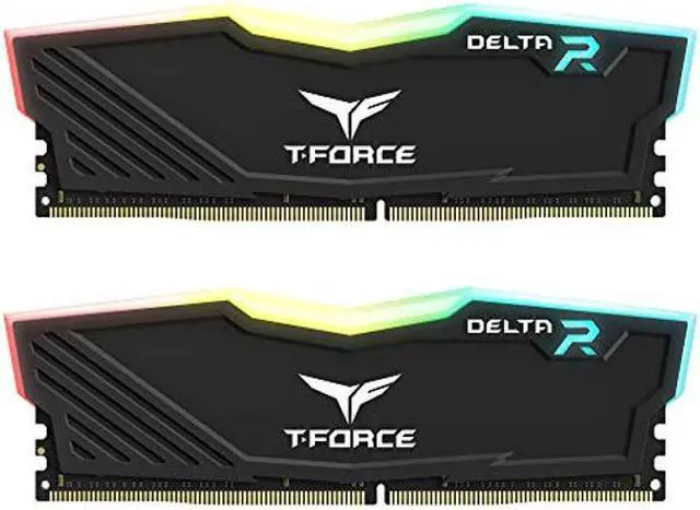Main image of TEAMGROUP T-Force Delta RGB DDR4 32GB (2x16GB) 3200MHz (PC4-25600) CL16 Desktop Memory Module Ram TF3D432G3200HC16FDC01 - Black