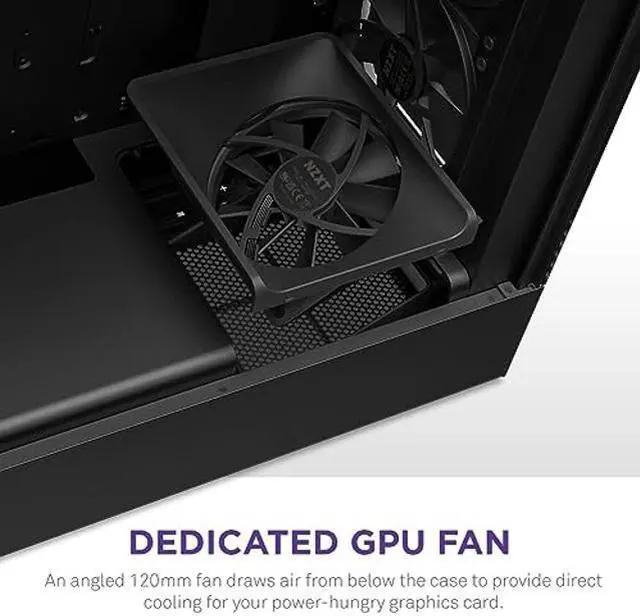 Alt view image 4 of 5 - NZXT H5 Elite Compact ATX Mid-Tower PC Gaming Case - Built-in RGB Lighting - Tempered Glass Front and Side Panels - Cable Management - 2 x 140mm RGB Fans Included - 280mm Radiator Support - Black