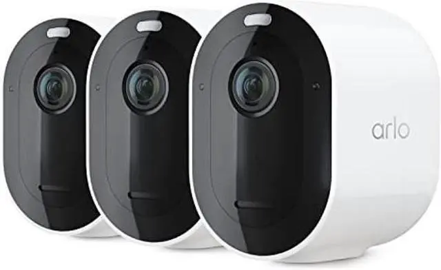 Main image of Arlo Pro 4 Spotlight Camera - 3 Pack - Wireless Security, 2K Video & HDR, Color Night Vision, 2 Way Audio, Wire-Free, Direct to WiFi No Hub Needed, White - VMC4350P