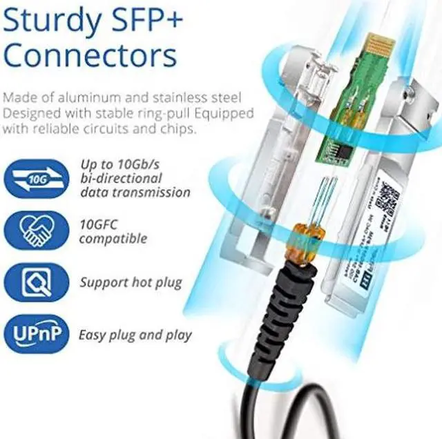 Alt view image 5 of 5 - 10Gb SFP+ PCI-E Network Card with 2m 10G DAC, Dual SFP+ Ports NIC Compare to Broadcom BCM57810S, PCI Express X8, Support Windows Server/Linux/VMware