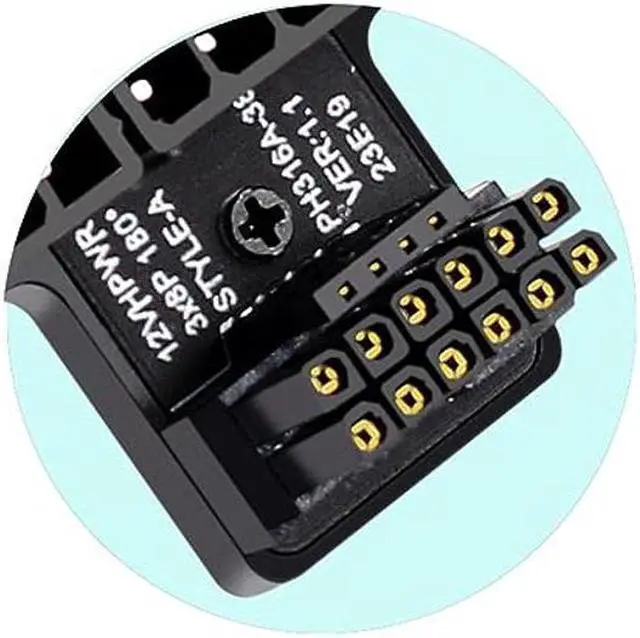 Alt view image 2 of 5 - xiwai ATX3.0 GPU PCI-E 5.0 Connector, 90 Degree Down Angled 12V HPWR Power Modular to Three ATX 8P Adapter for 4080 5090TI 12+4P Graphics Card