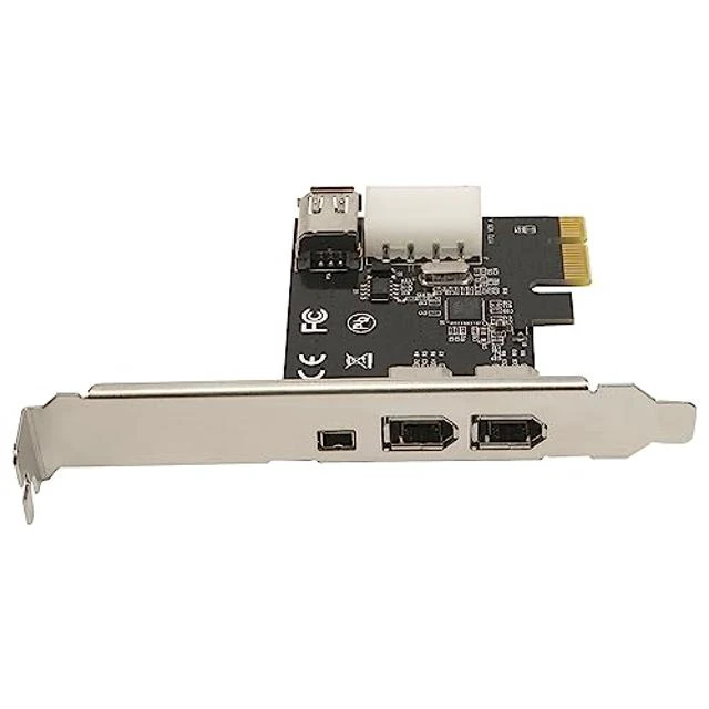 Alt view image 4 of 5 - PCIe 4 Ports 1394A Firewire Expansion Card Fit for Desktop PCs,3X 6Pin and 1X 4Pin PCI Express Controller IEEE 1394A Firewire 400 Adapter with Low Profile Bracket and Cable