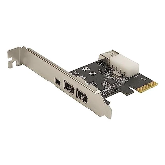 Alt view image 5 of 5 - PCIe 4 Ports 1394A Firewire Expansion Card Fit for Desktop PCs,3X 6Pin and 1X 4Pin PCI Express Controller IEEE 1394A Firewire 400 Adapter with Low Profile Bracket and Cable