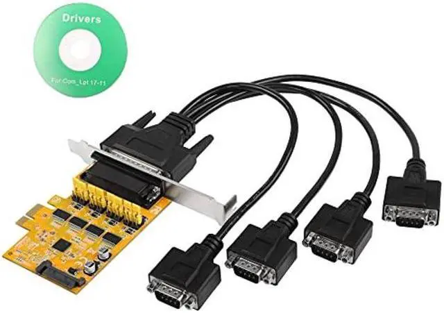 Alt view image 2 of 5 - CERRXIAN PCIE to 4 Port RS232 Expansion Card,DB9 Dual Channel PCIe X1 AX99100 Expansion Card for Desktop PC,with 4 Port External Cable