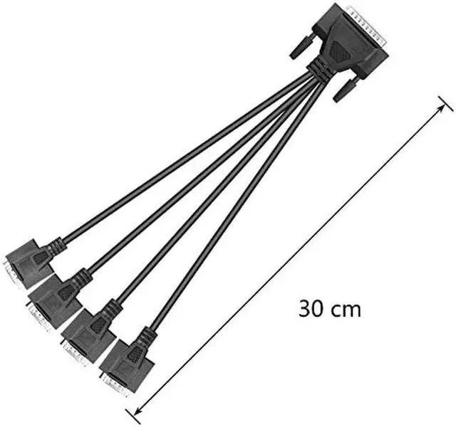 Alt view image 5 of 5 - CERRXIAN PCIE to 4 Port RS232 Expansion Card,DB9 Dual Channel PCIe X1 AX99100 Expansion Card for Desktop PC,with 4 Port External Cable