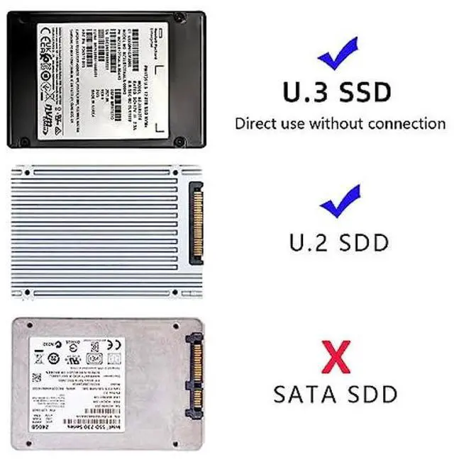 Alt view image 4 of 5 - NFHK PCI-E 4.0 X1 Lane to U.2 U.3 Kit SFF-8639 Host Adapter for Motherboard PM1735 NVMe PCIe SSD