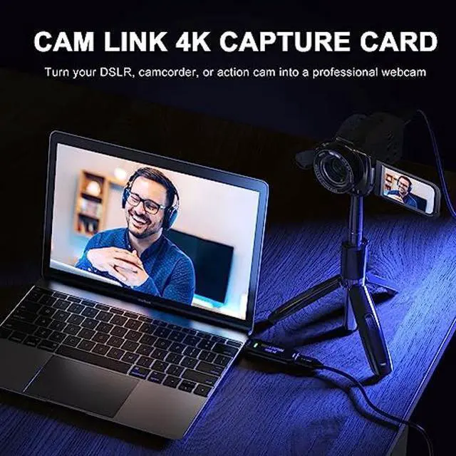 Alt view image 3 of 5 - Cam Link 4K HDMI Video Capture Card, External Camera Capture Card for DSLR, Camcorder, Action cam as Webcam, USB 3.0 2K50/1080P 60FPS Video Recorder, Capture Card for Streaming on OBS/Zoom,Windows/MAC