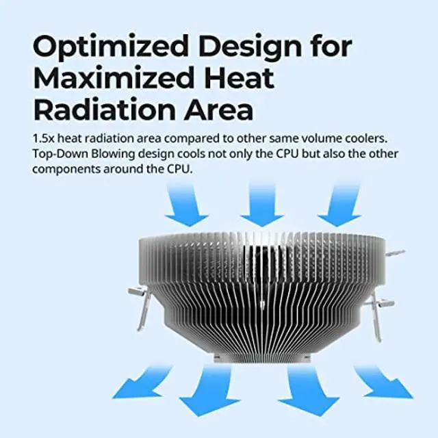 Alt view image 3 of 5 - Zalman CNPS-80G Ultra Quiet CPU Air Cooler Fan Value Edition (2023) - for Intel LGA1700/1200/1151 - AMD Ryzen AM5/AM4/AM3-65W TDP - 4-Pin - Silent 85mm PWM Cooling Fan (CNPS80G Rev.3)