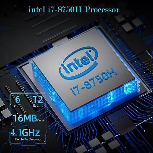 Mini PC Gaming, Intel I7-8750H Mini PC Nvdia GTX1050 DDR5 RGB Lights 6C/12T  Mini Desktop Computer 16GB DDR4 512GB M.2 NVMe SSD, 2X HDMI Type-C WiFi5