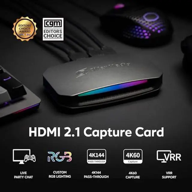 Alt view image 3 of 5 - AVerMedia HDMI Capture Card 2.1 for Streaming and Gaming, VRR Support and HDR 4K Capture Card for Xbox Series x/s, PS5, Xbox One, PS4, Nintendo Switch-GC553G2 Live Gamer Ultra 2.1