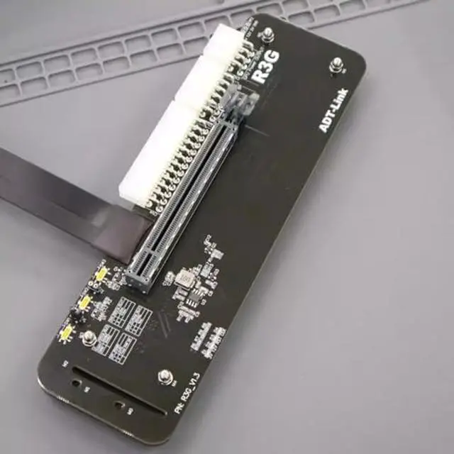 Alt view image 4 of 4 - JMT M.2 M Key NVMe External Graphics Card Stand Bracket 64Gbs Full Speed with PCIe 4.0 x4 Riser Cable R43SG Upgraded for Graphics Card 1660 Above (50CM K43SG)