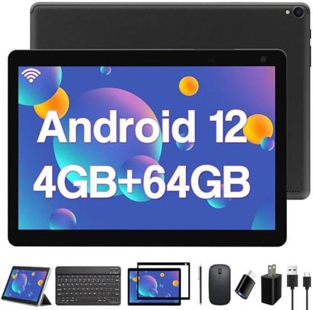 10 inch Android Tablet with Keyboard, 2 in 1 Tablet PC 4GB RAM+