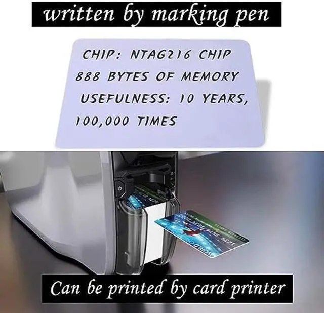 Alt view image 4 of 5 - 100PCS NTAG216 Card NFC Card NFC Tag Writable 216 Chip 888 Bytes Memory Compatible with iPhone and Android and Other NFC-Enabled Devices