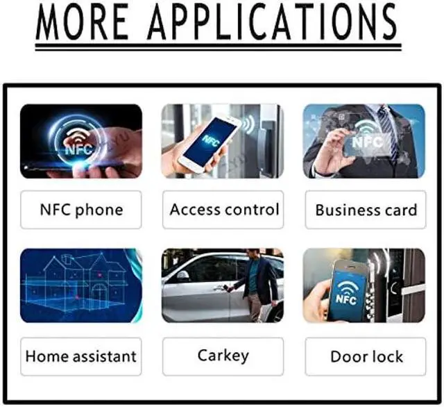 Alt view image 5 of 5 - 100PCS NTAG216 Card NFC Card NFC Tag Writable 216 Chip 888 Bytes Memory Compatible with iPhone and Android and Other NFC-Enabled Devices