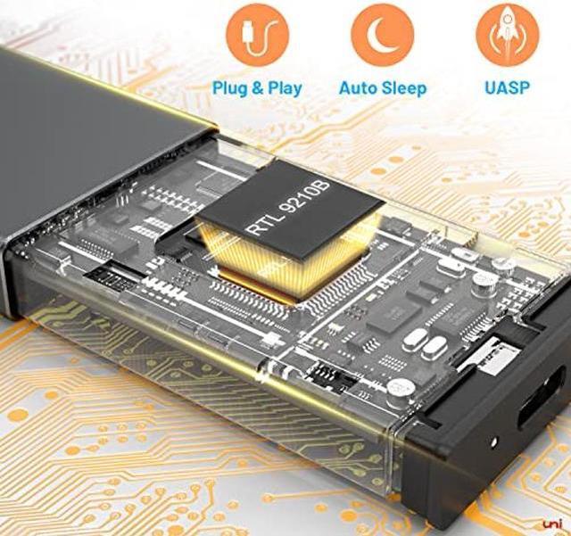 M.2 NVMe/SATA NGFF SSD Enclosure Adapter,USB 3.2 Gen2 10Gbps Case for PCIe  M2,Boitier Externe,Aluminum External Reader,UASP Trim
