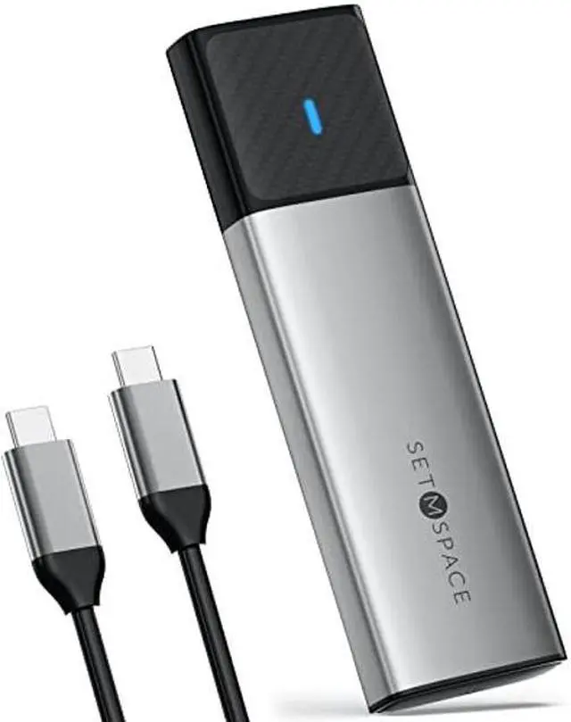 Main image of SSD Enclosure Tool-Free, SETMSPACE M.2 NVME SSD Enclosure USB C 10Gbps, Aluminum NVME Enclosure PCIe M-Key to USB C, External M.2 Enclosure Only for NVME SSDs 2230/2242/2260/2280(Grey)
