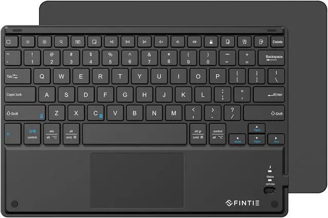Main image of FINTIE Ultrathin 4mm Wireless Bluetooth Keyboard with Built-in Multi-Touch Touchpad for iPad, iPhone, Samsung Galaxy, Nexus, Microsoft Surface, HP and Other Bluetooth Devices [Retail Packaging]