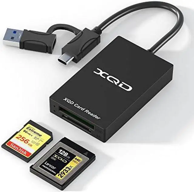 Main image of XQD SD Card Reader, USB USB-C to XQD SD Card Reader Adapter, Support Sony G/M Series, Lexar 2933x/1400x USB Mark XQD Card, SD/SDHC Card