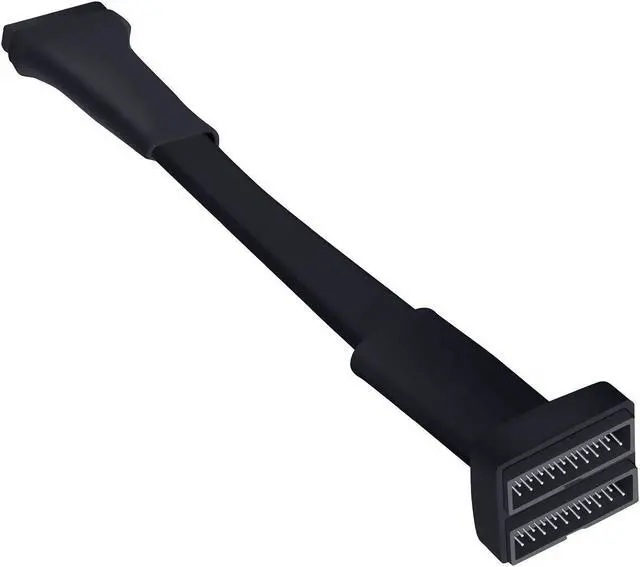Main image of HOXIBSL USB 3.0 Header Splitter Extension Cable,Computer Internal Motherboard USB 3.0 hub Splitter 19/20 Pin IDC 1 to 2 Y-Type Adapter DIY-Cable 5.8 in