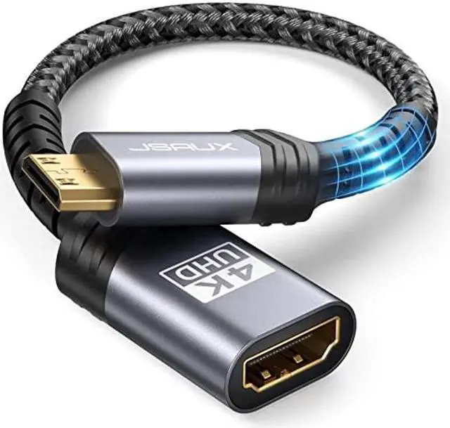 Alt view image 3 of 4 - JSAUX USB Type C to DisplayPort Adapter and Mini HDMI to HDMI Adapter with 4K 60Hz HDR 3D 18Gbps Dolby, Compatible for DSLR,Camcorder,Graphics Card,Raspberry Pi Zero W,Laptop, MacBook Pro 2019 2018