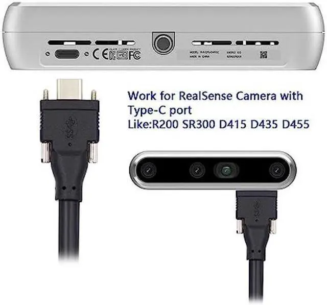 Alt view image 2 of 5 - NFHK 5 Meters USB 3.1 Type-C Dual Locking Connector to Standard USB3.0 Data Cable for Camera with Panel Mount Screw