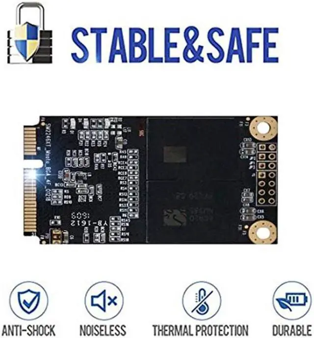 Alt view image 3 of 5 - Dogfish Msata 512GB Internal Solid State Drive Mini Sata SSD Disk Drive High Performance Hard Drive for Desktop Laptop Notebook (MSATA, 512GB)