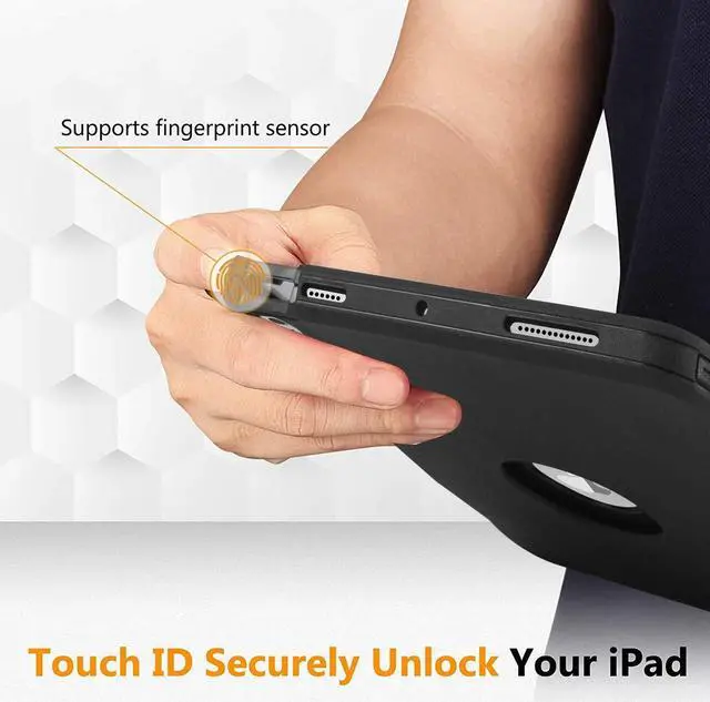 Alt view image 5 of 5 - AICase New iPad Air 10.9 Cases Heavy Duty Rugged Shockproof Triple Layer Defense for iPad Air 4th/5th Generation 2020/2022 (Black)