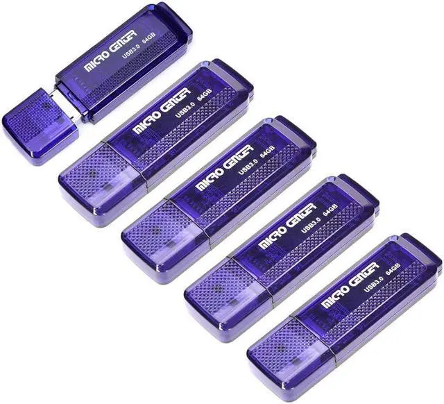 Alt view image 5 of 5 - INLAND Micro Center SuperSpeed 5 Pack 64GB USB 3.0 Flash Drive+2 Pack 64GB Class 10 MicroSDXC Flash Memory Card