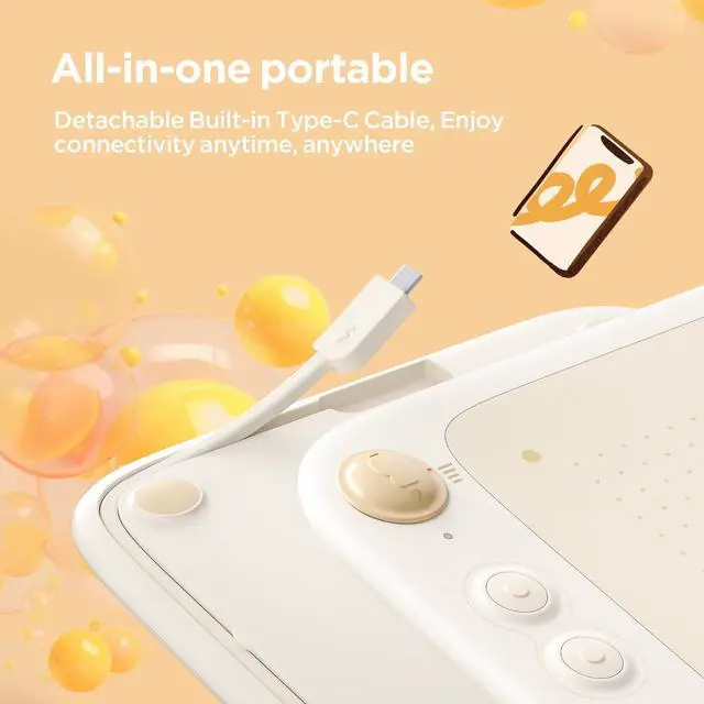 Alt view image 3 of 5 - UGEE Q6 Drawing Tablet for Android Phone, Graphic Tablet with 6Hot Keys, 6.5x4 Portable Writing Tablet Adjustable Drawing Mode, Drawing Pad with 16K Levels Battery-Free Stylus for Mac/Windows/Chrome