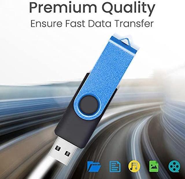 Alt view image 2 of 5 - 4GB 20 Pack Flash Drives Bulk, ABLAZE USB 2.0 Thumb Drive Bulk with Lanyards Swivel Memory Stick U Disk 4GB Pendrive Jump Drive Zip Drive USB 20 Pack (4GB 20 Pack, Blue)
