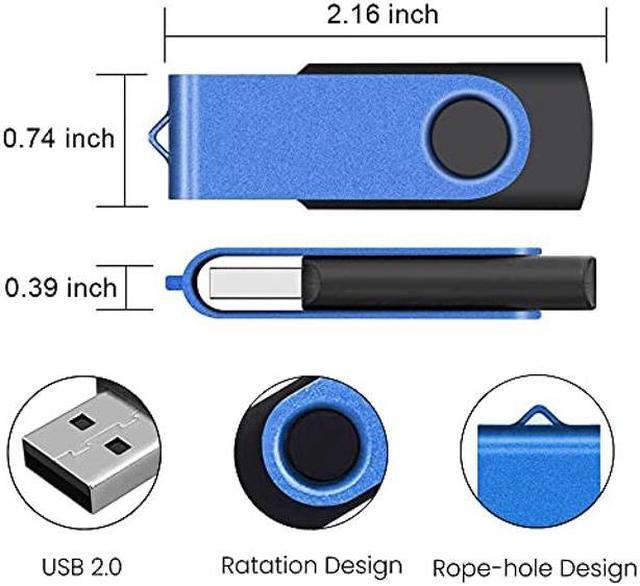 Alt view image 4 of 5 - 4GB 20 Pack Flash Drives Bulk, ABLAZE USB 2.0 Thumb Drive Bulk with Lanyards Swivel Memory Stick U Disk 4GB Pendrive Jump Drive Zip Drive USB 20 Pack (4GB 20 Pack, Blue)