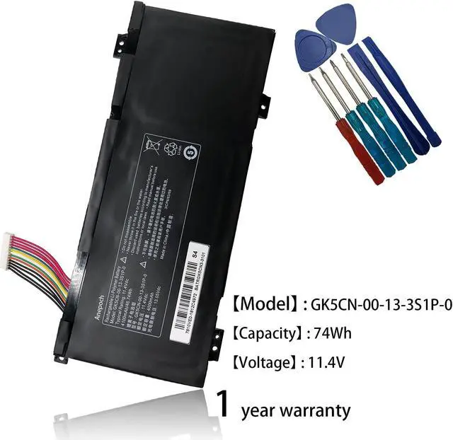 Alt view image 2 of 5 - Anepoch GK5CN-00-13-3S1P-0 Laptop Battery Replacement for Getac TONGFANG GK5CN4Z GK5CN5Z GK5CN6Z GK5CQ7Z GK6Z5CN GK7CN6S Series Notebook GK5CN-00-13-4S1P-0 11.4V 46.74Wh 4100mAh