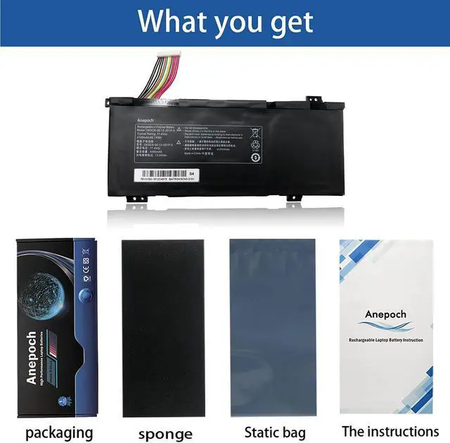 Alt view image 4 of 5 - Anepoch GK5CN-00-13-3S1P-0 Laptop Battery Replacement for Getac TONGFANG GK5CN4Z GK5CN5Z GK5CN6Z GK5CQ7Z GK6Z5CN GK7CN6S Series Notebook GK5CN-00-13-4S1P-0 11.4V 46.74Wh 4100mAh
