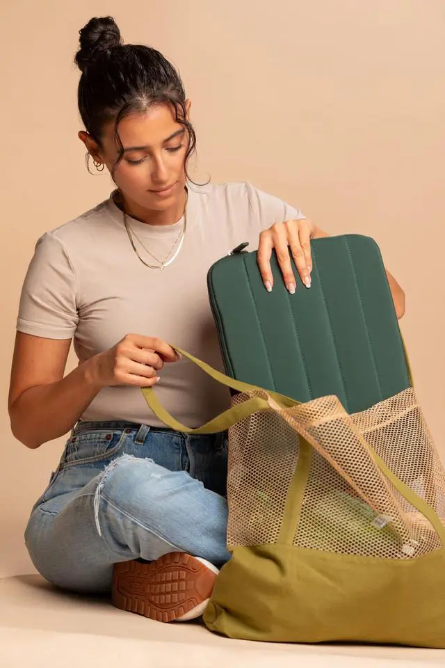 Alt view image 4 of 5 - ANECDOTE Laptop Case 15-16 Inch  A Perfect Laptop Sleeve - Compatible with MacBook Air/Pro 15 inch M3 M2 M1 Chip Pro Max 2023-2021  Fits well, Made of 100% Nylon with Aesthetic Design (Forest Green)