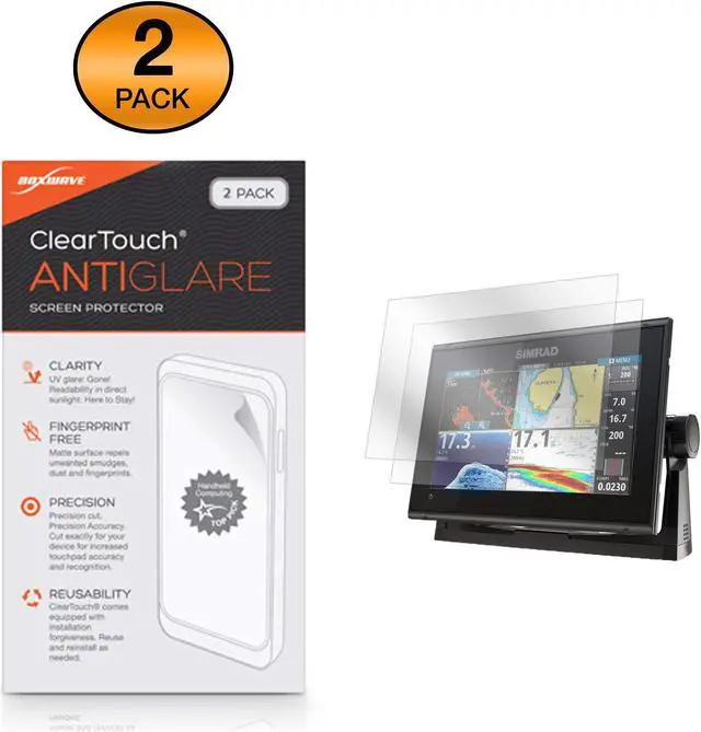 Alt view image 2 of 5 - BoxWave Screen Protector Compatible with Simrad GO9 XSE - ClearTouch Anti-Glare (2-Pack), Anti-Fingerprint Matte Film Skin for Simrad GO9 XSE