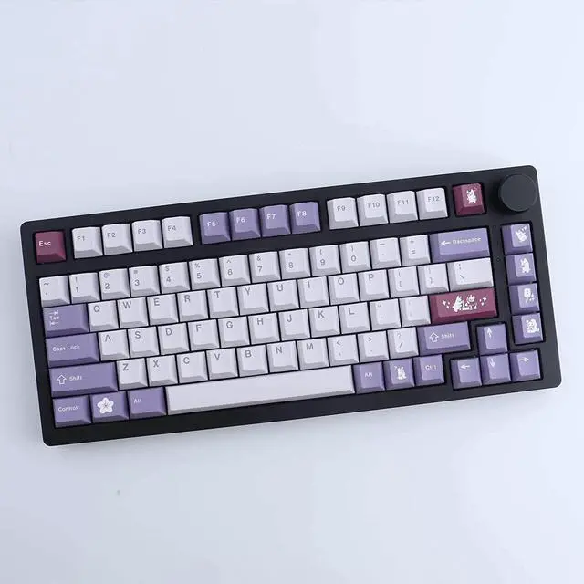 Alt view image 4 of 5 - JOMKIZ PBT Keycaps, Cherry Profile Keycaps 134 Keys Rabbit Dye Sublimation with 7U Spacebar Japanese Keycap Set for Cherry MX Switches US Layout Mechanical Keyboards