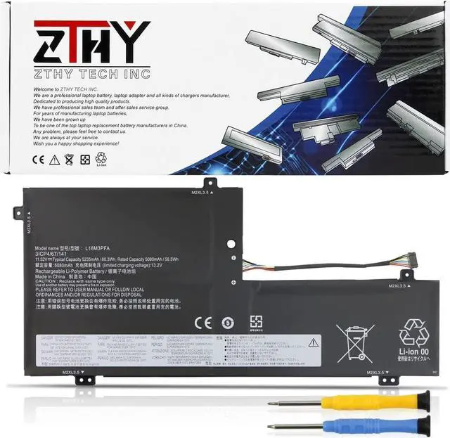Main image of ZTHY L18M3PFA L18D3PF2 Laptop Battery Compatible with Lenovo Yoga C740-15IML C740-15IML-81TD Series Notebook 5B10T83740 5B10W67402 5B10T83739 5B10W67258 11.52V 60.3Wh 5235mAh