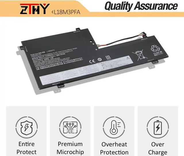 Alt view image 5 of 5 - ZTHY L18M3PFA L18D3PF2 Laptop Battery Compatible with Lenovo Yoga C740-15IML C740-15IML-81TD Series Notebook 5B10T83740 5B10W67402 5B10T83739 5B10W67258 11.52V 60.3Wh 5235mAh
