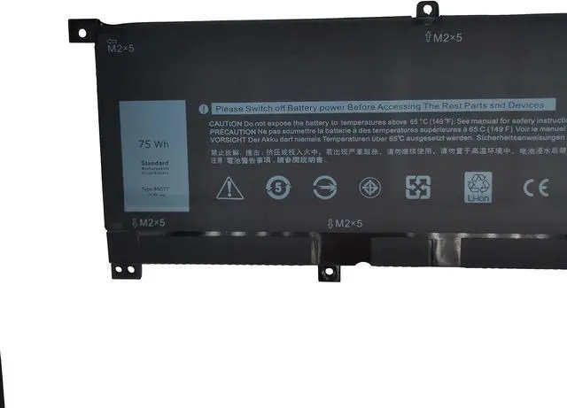 Alt view image 2 of 5 - Fully. 8N0T7 Replacement Battery Compatible with Dell XPS 15 9575 Precision 5530 2-in-1 Series Notebook 8NOT7 TMFYT 0TMFYT - 75Wh 11.4V