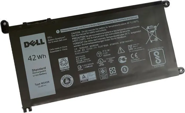 Main image of DELL WDX0R 11.4V 42Wh 3-Cell Battery For DELL Inspiron 5368 5378 5379 5565 5567 5568 5570 5580 5575 5578 5579 5584 5765 5767 5770 5775 7368 7375 7378 7460 7560 7569 7570 7573 7579 7580 Vostro 5468