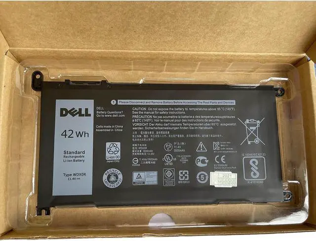Alt view image 2 of 4 - DELL WDX0R 11.4V 42Wh 3-Cell Battery For DELL Inspiron 5368 5378 5379 5565 5567 5568 5570 5580 5575 5578 5579 5584 5765 5767 5770 5775 7368 7375 7378 7460 7560 7569 7570 7573 7579 7580 Vostro 5468