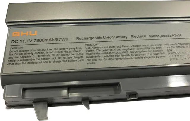 Alt view image 3 of 5 - GHU New Battery 87 WHR 9-Cell for Dell Latitude E6400 E6410 ATG E6500 E6510 PN KY266 KY265 KY477 PT434 NM633 312-0748 312-0749 w0x4f w1193 ky265 ky477 4m529 4n369 fu268