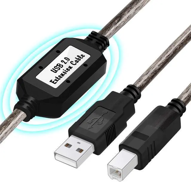 Main image of GGMTY USB 2.0 Printer Cable 60ft, USB A-Male to B-Male High Speed Printer/Scanner/Repeater Cable for HP, Canon, Lexmark, Epson, Dell, Samsung etc