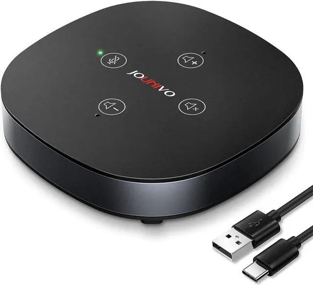 Main image of USB Speakerphone Microphone, Conference Speaker Omnidirectional Computer Mic, with 360o Voice Pickup, Touch-Sensor Buttons for Mute/unmute, Streaming, Call Speaker Skype, Webinar, Interview -(JV803)