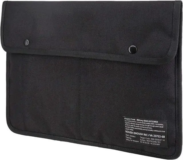 Main image of Rough Enough 13 14 Inch Laptop Sleeve Case Bag with Accessory Pocket for Notebook Computer Slim Black Cordura