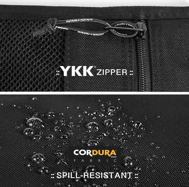 Alt view image 4 of 5 - Rough Enough 13 14 Inch Laptop Sleeve Case Bag with Accessory Pocket for Notebook Computer Slim Black Cordura